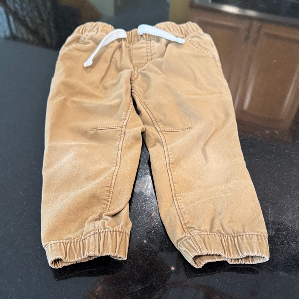 Cat & Jack Tan Kids Casual Pants with Drawstring